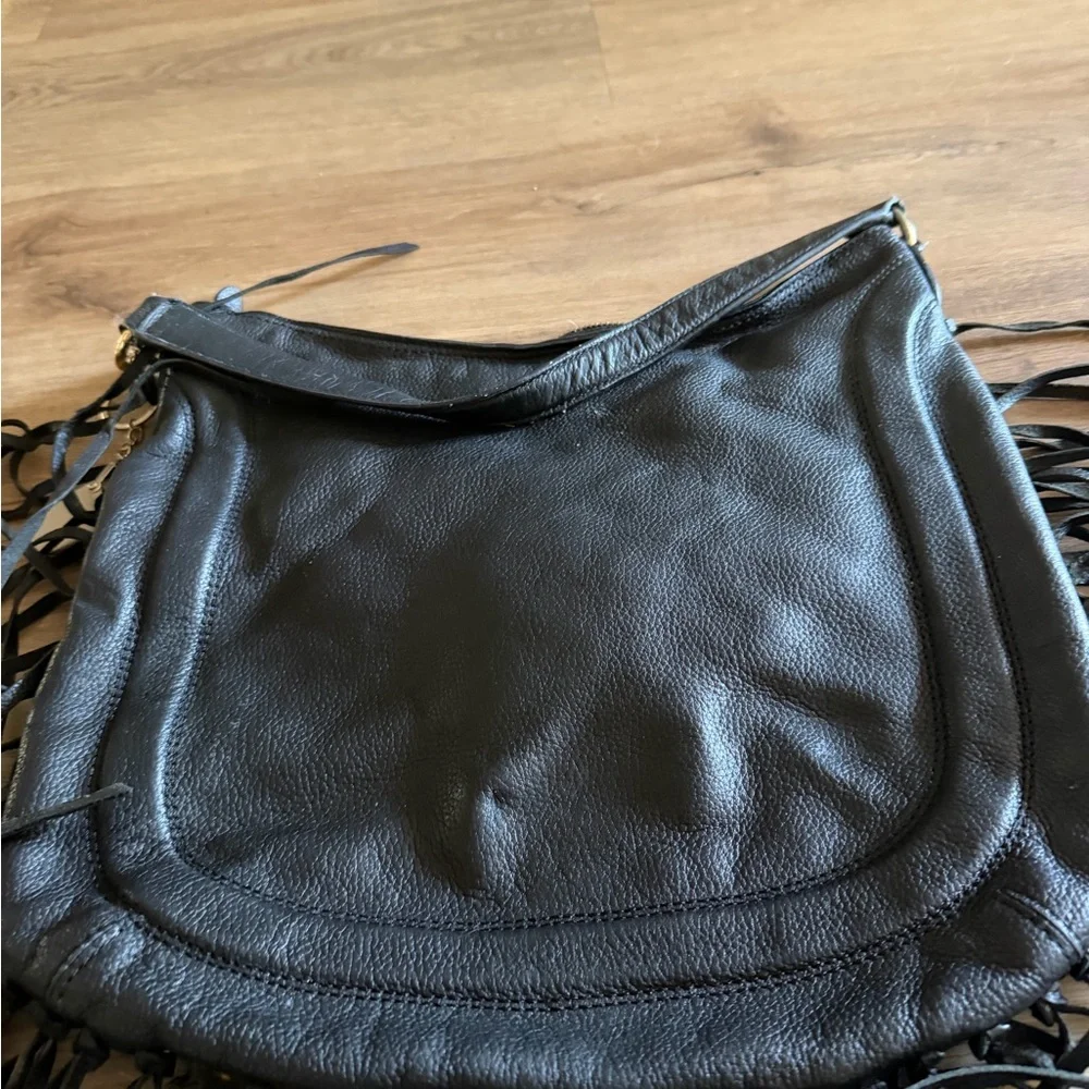 Ralph Lauren Black Fringe Shoulder Bag - Picture 3 of 6